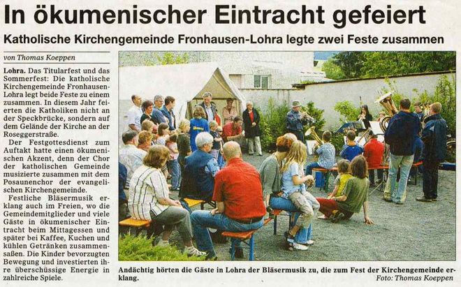 Bericht der Oberhessischen Presse